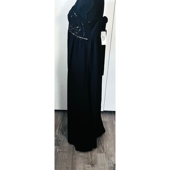 NEW LOOK Dress Size 14 Black Sequin Long dress Cocktail‎ Bling Party Ball Soiree - Picture 3 of 8